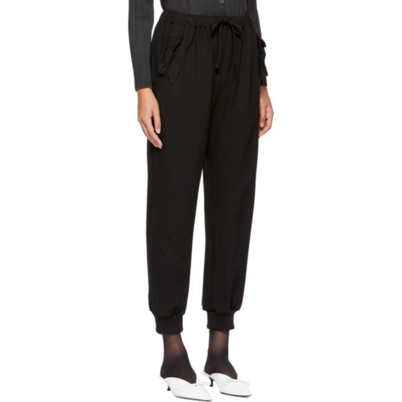 Simone Rocha Pants - SIMONE Rocha Black Bow Jogger Lounge Pants Size Large